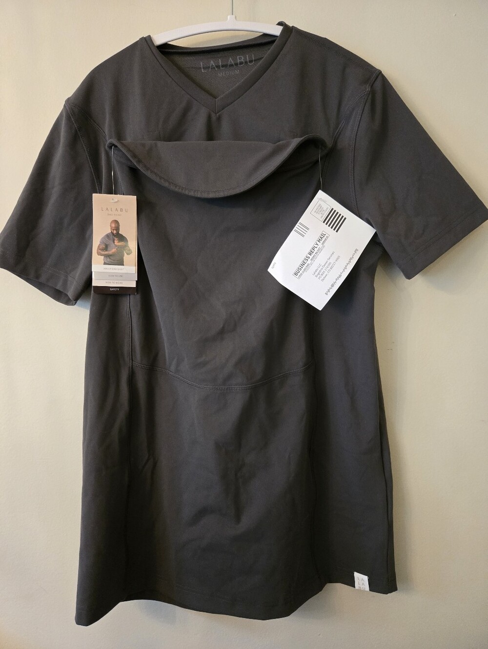 LALABU Dad Shirt (Medium) NWT Soothing Carrier Pouch
